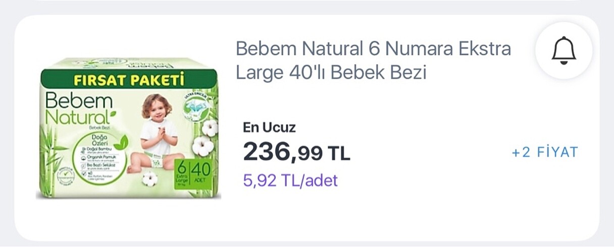 Molfix Bebem Natural Bebek Bezi 6 Numara