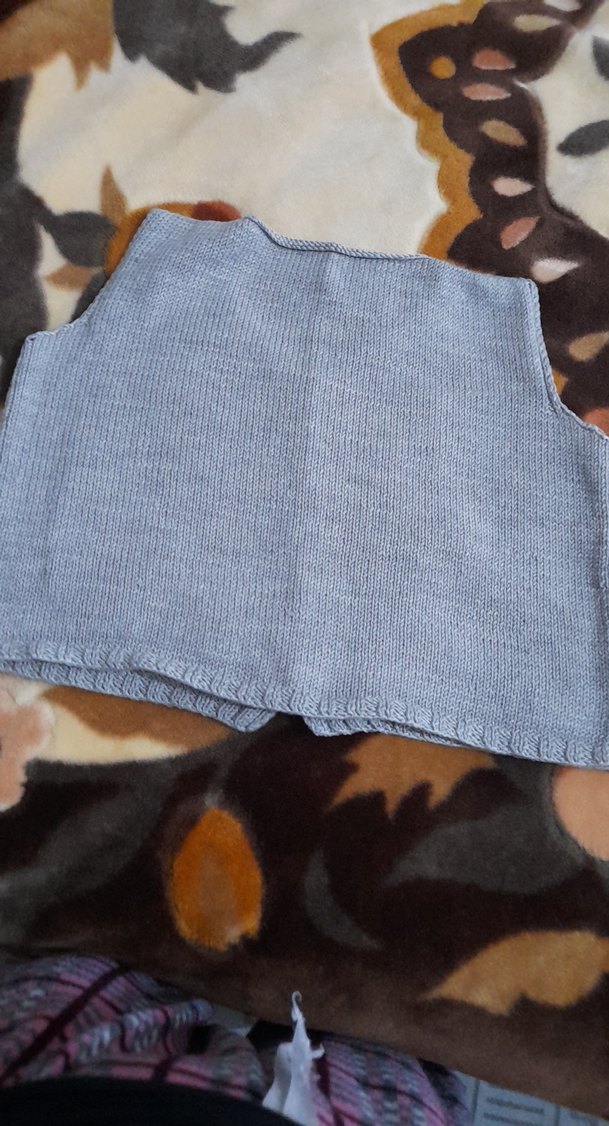 Gri Erkek Çocuk Düğmeli Triko Yelek - Görsel 3