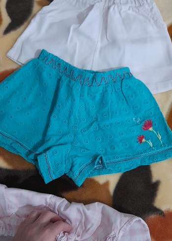 3 lü kız çocuk şort pantolon seti - Görsel 3