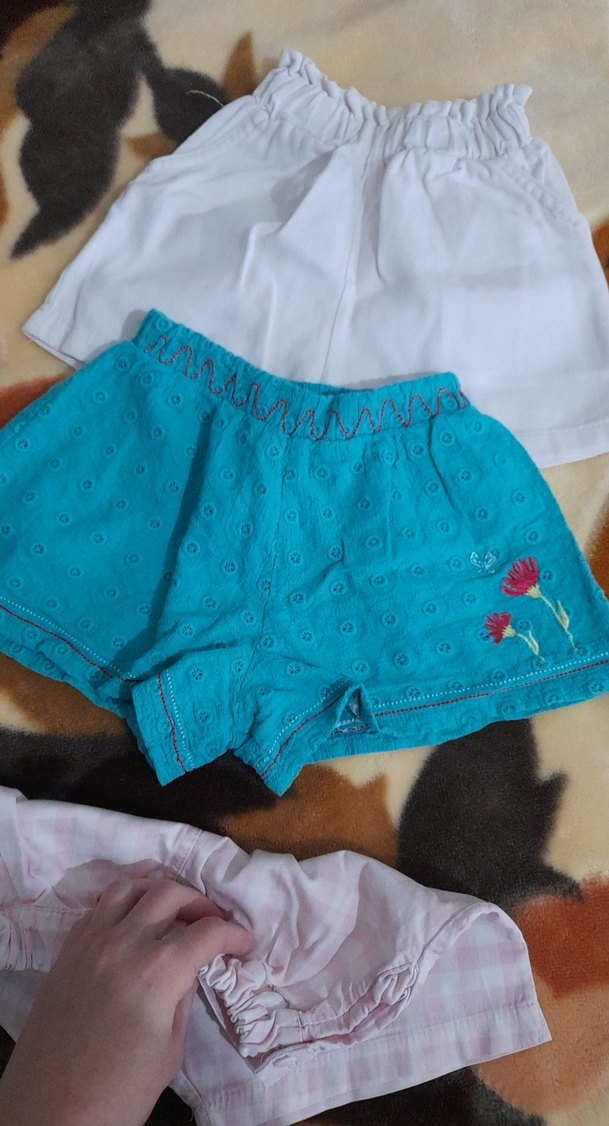 3 lü kız çocuk şort pantolon seti - Görsel 3