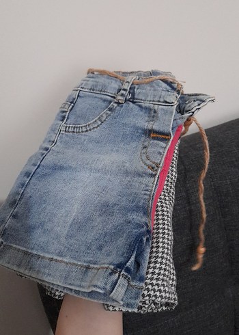 Kız Çocuk Kot Şort pantolon - Görsel 8