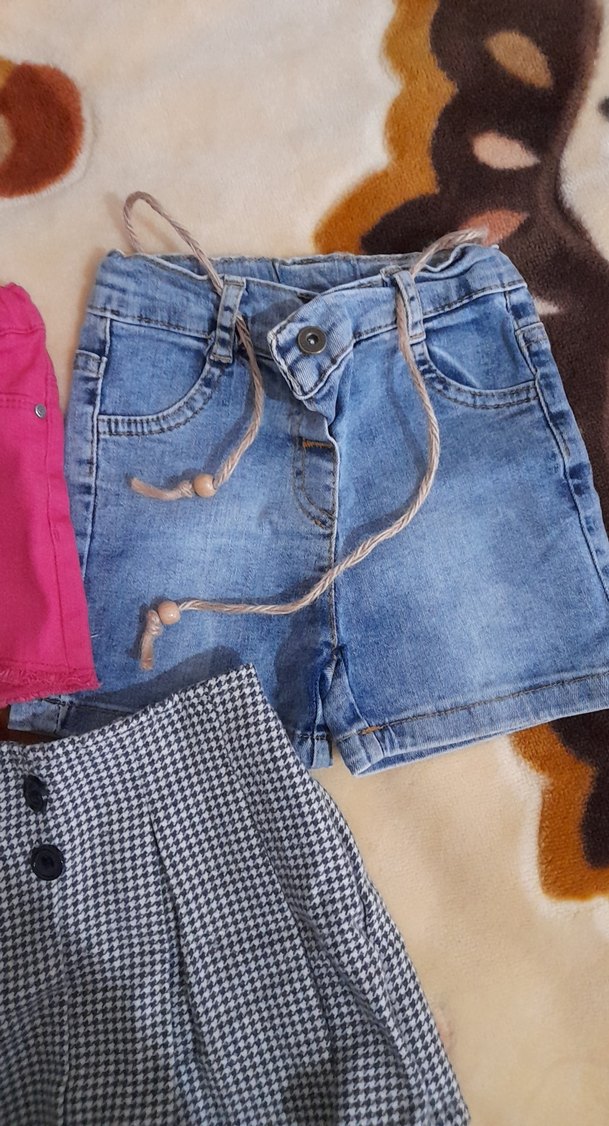 Kız Çocuk Kot Şort pantolon - Görsel 2