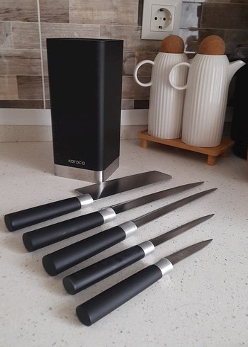 Karaca Siyah Bıçak Seti ve Standı - Görsel 5