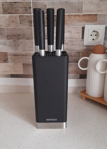 Karaca Siyah Bıçak Seti ve Standı - Görsel 6