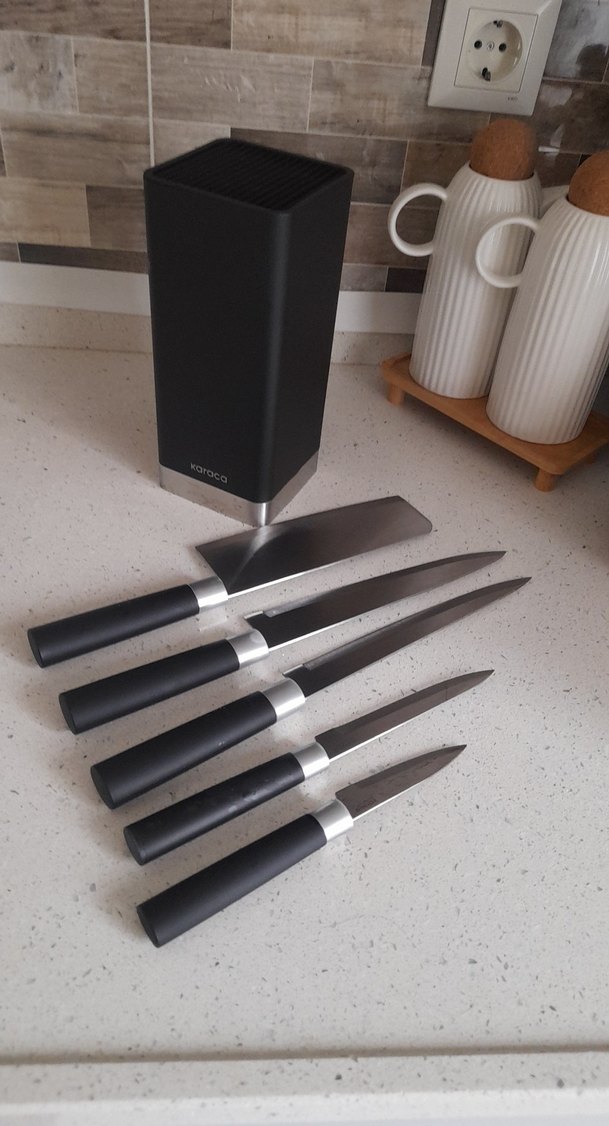Karaca Siyah Bıçak Seti ve Standı - Görsel 3