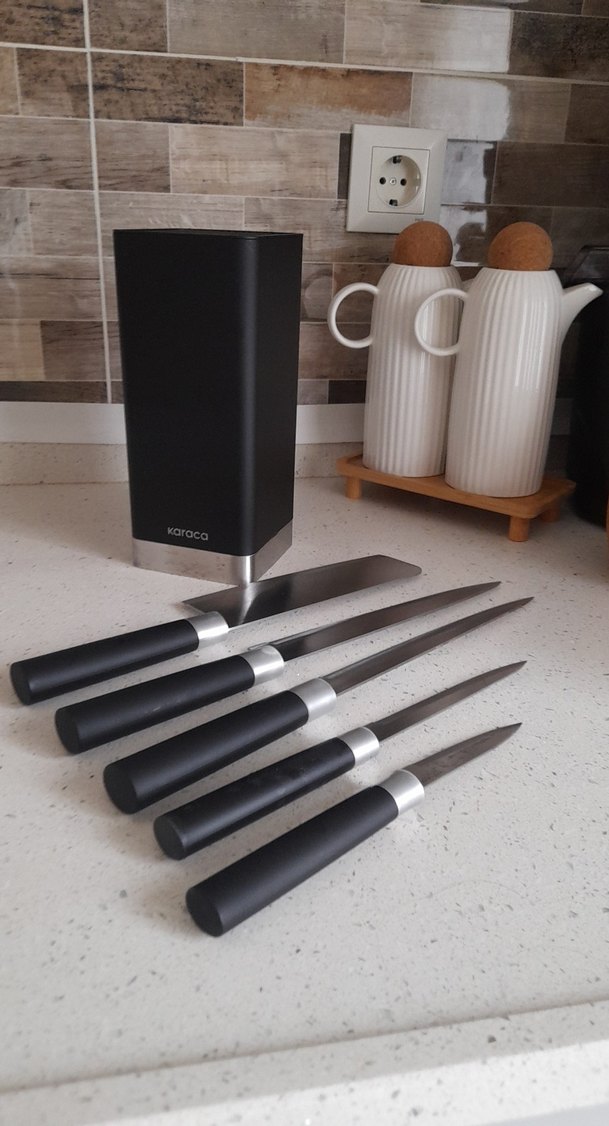 Karaca Siyah Bıçak Seti ve Standı - Görsel 5