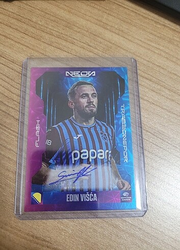 Edin Visca /10 Neon İmzalı Kart 