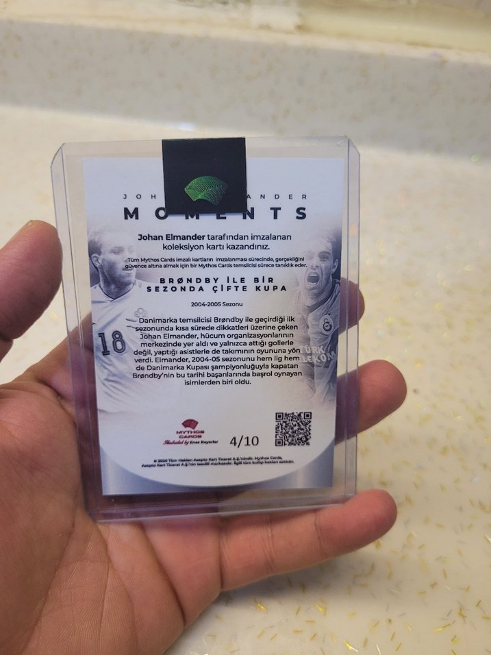 Johan Elmander İmzalı Futbol Kartı - Görsel 2