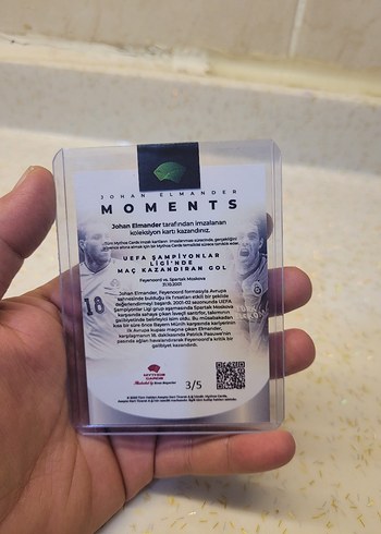 Johan Elmander Oncard İmzalı Kart - Görsel 2