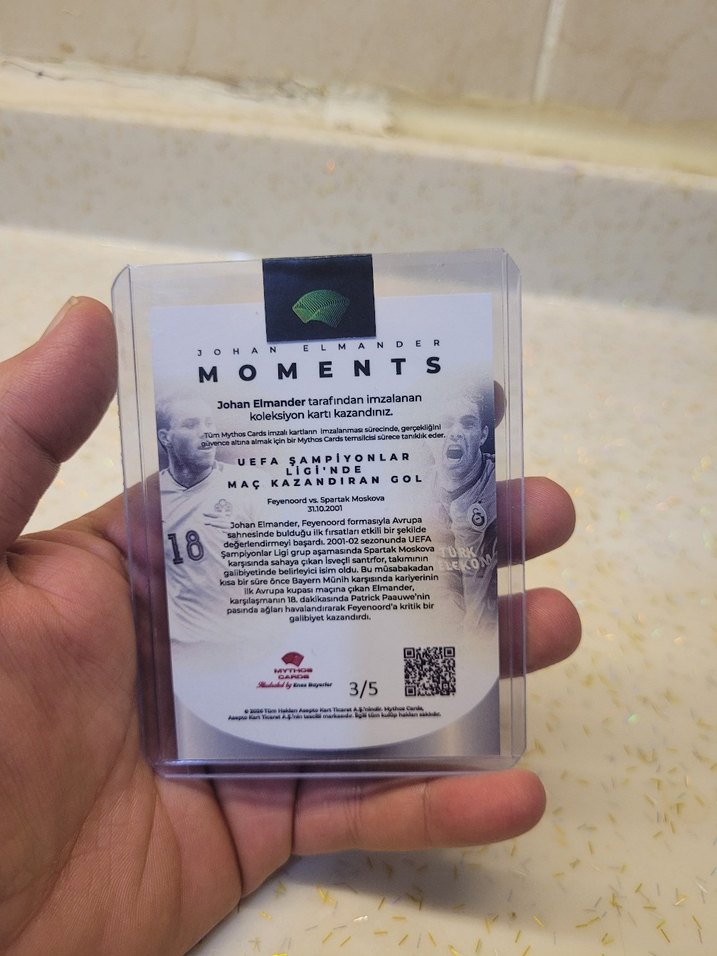 Johan Elmander Oncard İmzalı Kart - Görsel 2