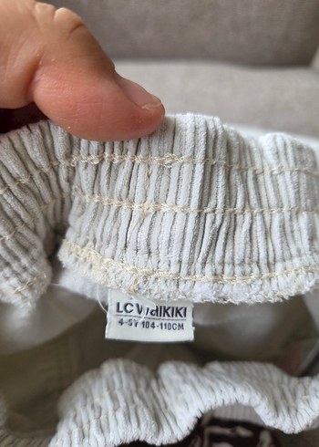 LC Waikiki Düğmeli Beyaz Erkek Çocuk Pantolon