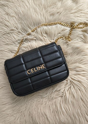 Zara Siyah Deri Zincir Detaylı CELINE Çanta