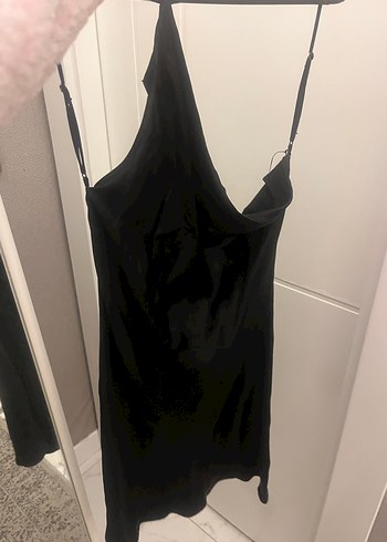 Zara Dokusu yumuşak şık saten elbise