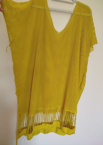 Sarı V Yaka Salaş PAREO - Görsel 4