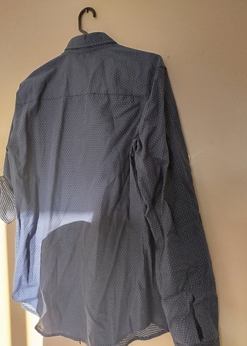 Gri Düğmeli Erkek Gömlek - Görsel 5