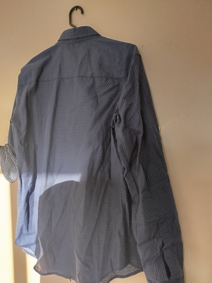 Gri Düğmeli Erkek Gömlek - Görsel 5