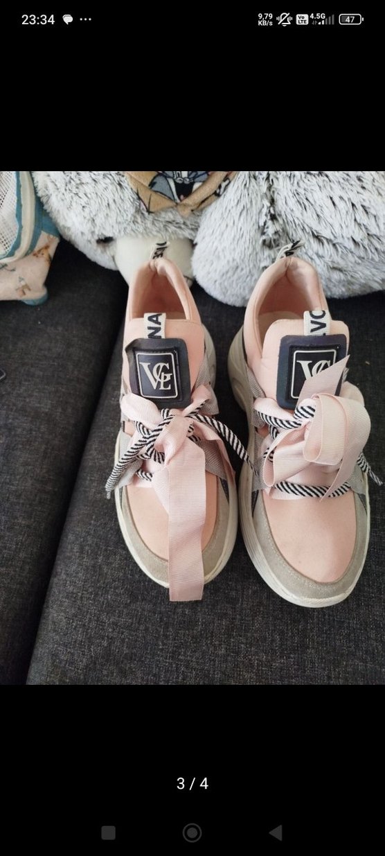 Pembe Fiyonklu Platform Spor Ayakkabı - Görsel 3