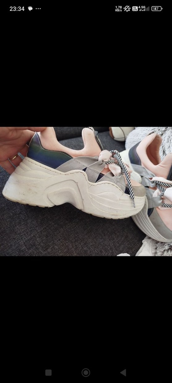 Pembe Fiyonklu Platform Spor Ayakkabı - Görsel 2