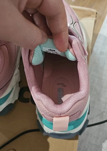 Kız Çocuk Pembe Velcro Spor Ayakkabı - Görsel 7