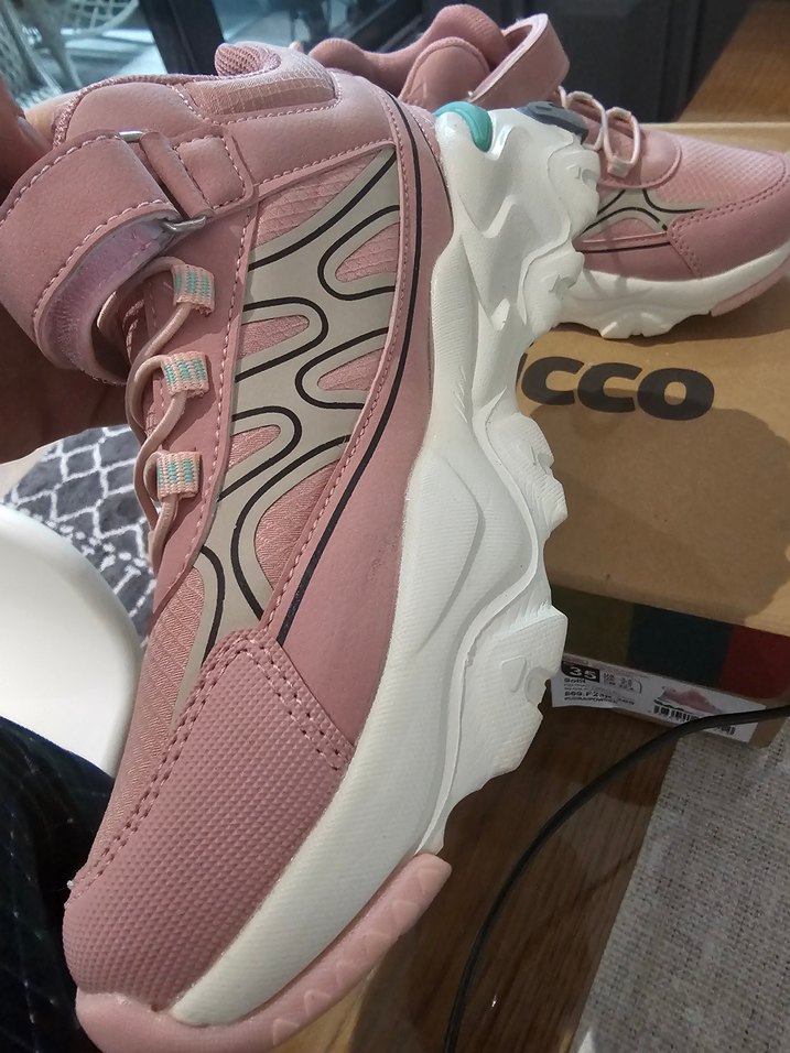 Kız Çocuk Pembe Velcro Spor Ayakkabı - Görsel 4