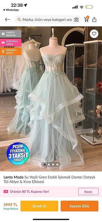 Prenses model nişan elbisesi - Görsel 6