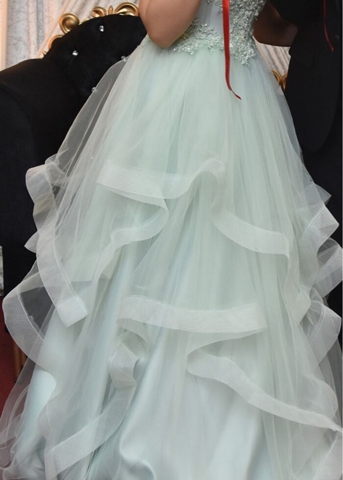 Prenses model nişan elbisesi - Görsel 5