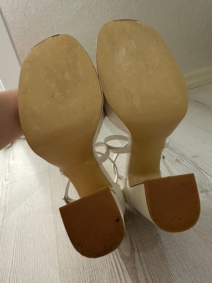 Beyaz Platform Topuklu Kadın Abiye Ayakkabı - Görsel 4