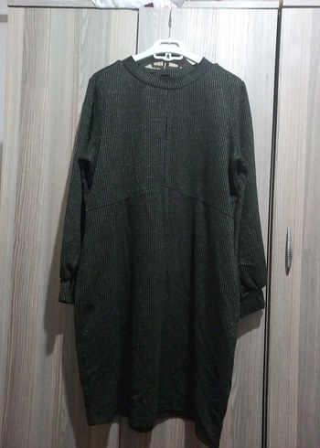 Siyah Uzun Kollu Triko Elbise - Görsel 4