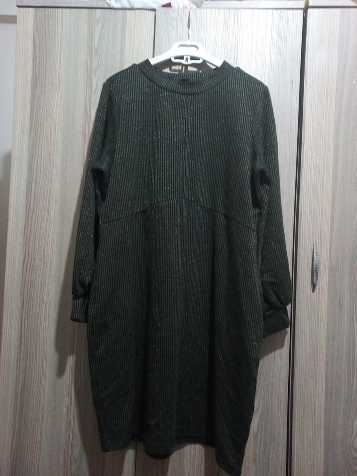 Siyah Uzun Kollu Triko Elbise - Görsel 4