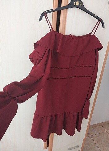 Bordo elbise