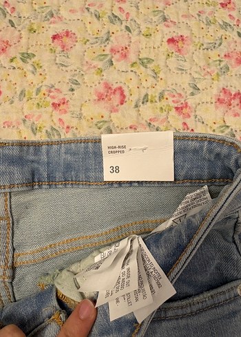 Zara Yuksek Bel Acik Mavi Denim Jean