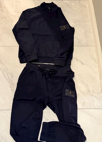 Tommy Hilfiger Lacivert Kapusonlu Esofman Takimi