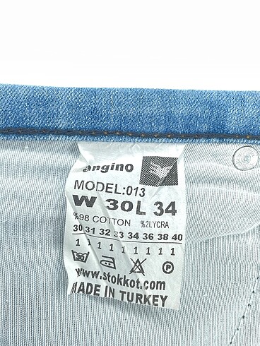 30 Beden mavi Renk Diğer Jean / Kot %70 İndirimli.