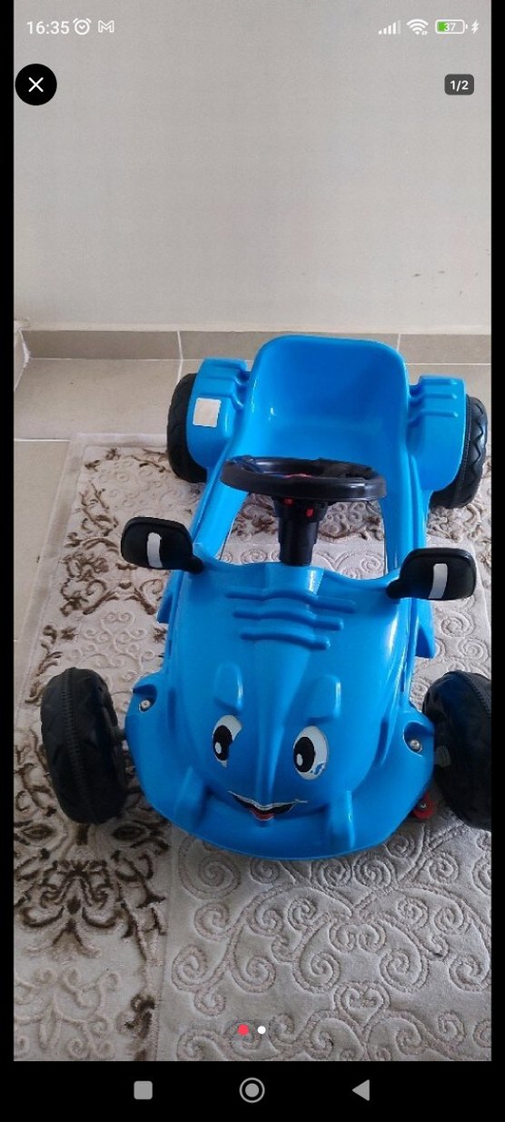 Renkli Mavi Oyuncak Araba - Görsel 2