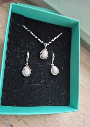 Lületaşı kolye ve küpe set - Görsel 2