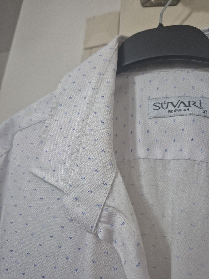 Erkek Beyaz Uzun Kollu Baskılı Gömlek - Görsel 4