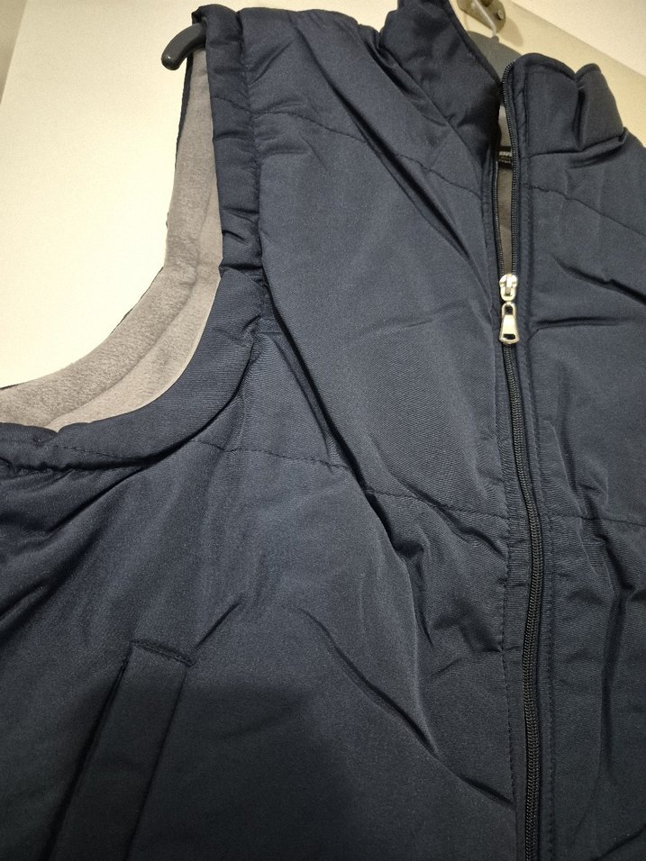 Erkek Lacivert Yüksek Yakalı Fermuarlı Yelek - Görsel 2