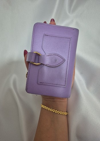 Pastel Mor Kadın Tokalı Cüzdan - Görsel 6