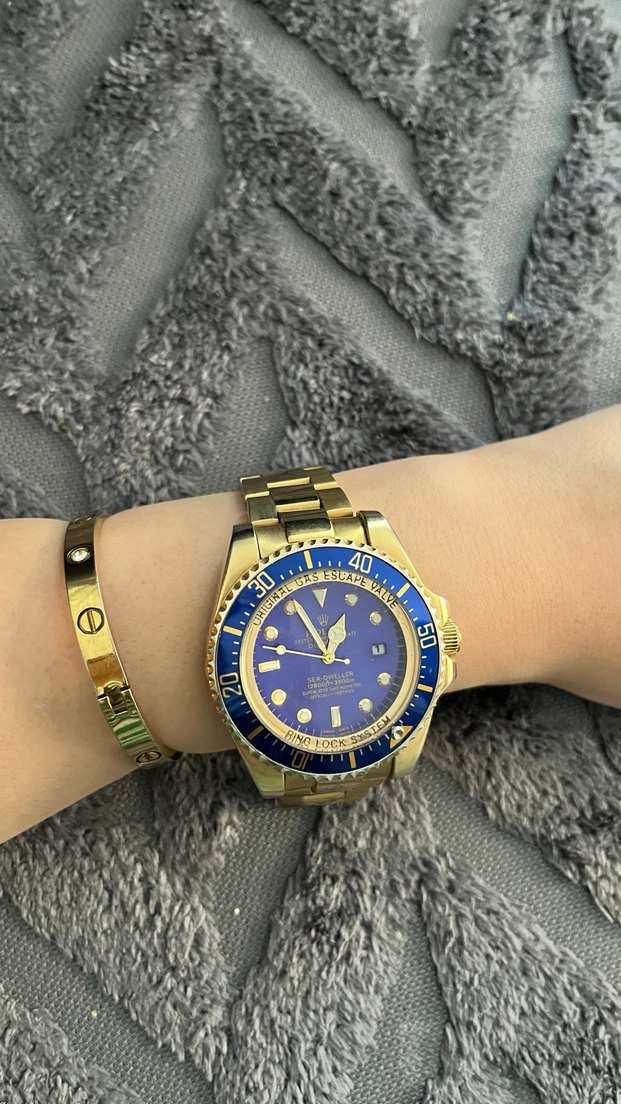 Altın Renkli Klasik Erkek Kol Saati - Görsel 5