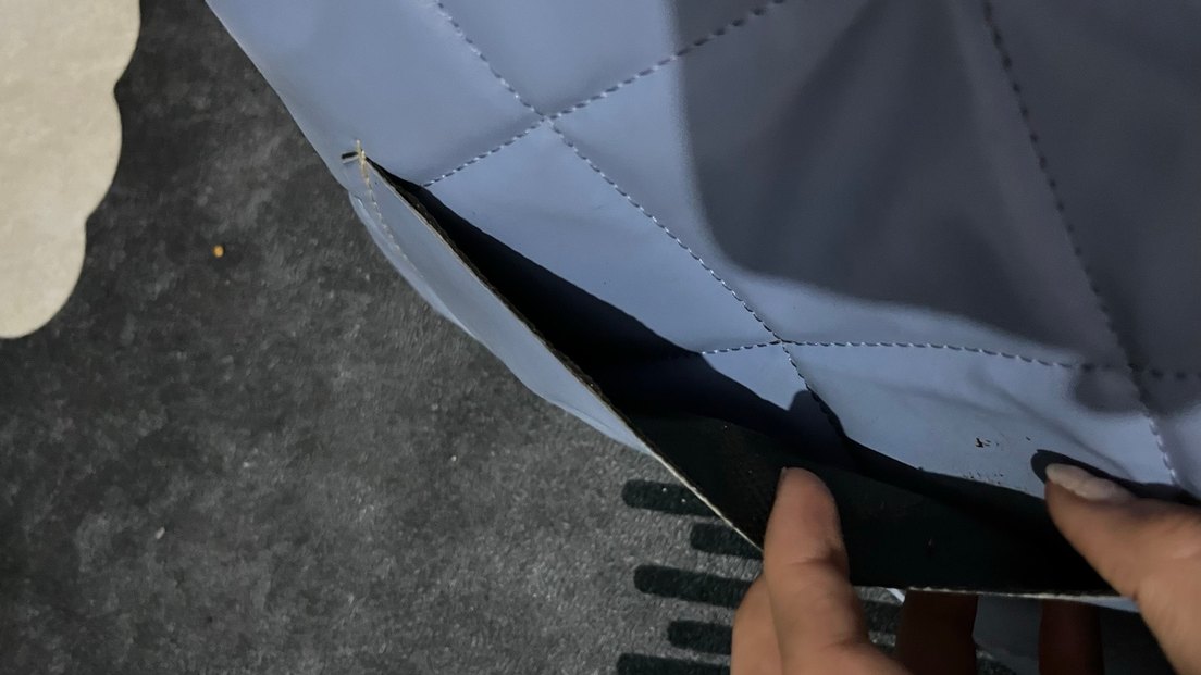 Mavi Zincir Detaylı Deri Kadın Çanta - Görsel 4