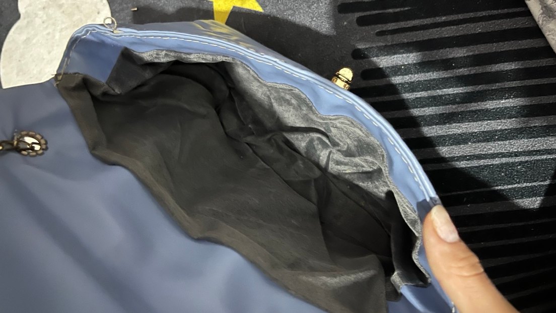 Mavi Zincir Detaylı Deri Kadın Çanta - Görsel 3