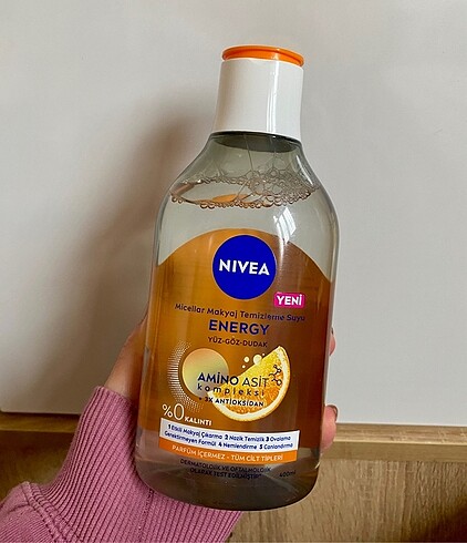 Nivea Energy Micellar Makyaj Temizleme Suyu