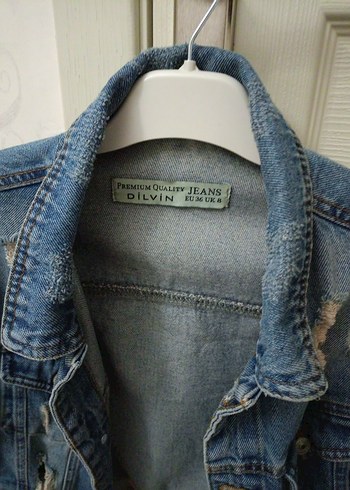 Kadın Mavi Düğmeli Denim Ceket - Görsel 4