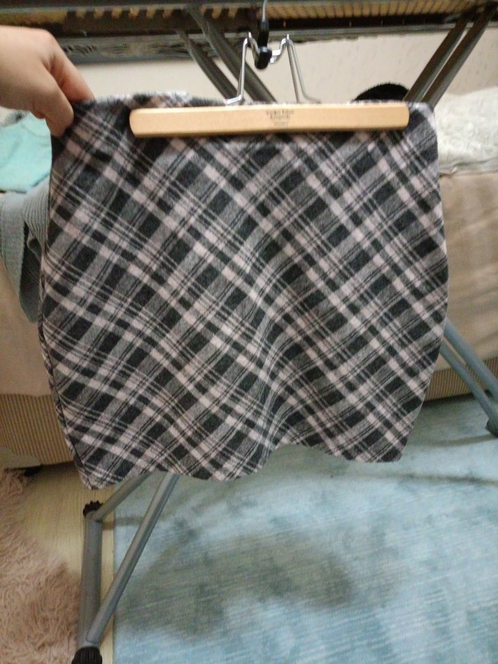 Gri Ekoseli Pileli Midi Kadın Etek - Görsel 5