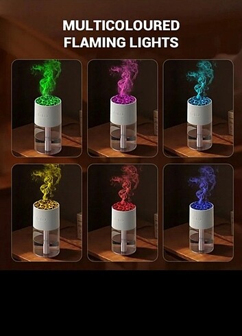 Kablolu üründür sıfırdır hava nemlendirici ışıklı  - Görsel 3