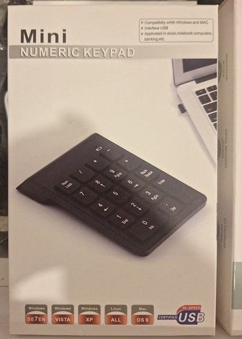 Mini Siyah Sayısal Klavye USB - Görsel 2