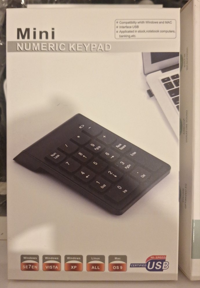 Mini Siyah Sayısal Klavye USB - Görsel 2