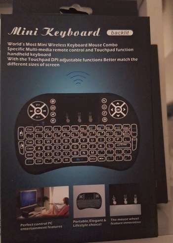 Küçük Kablosuz Mini Klavye ve Touchpad - Görsel 2