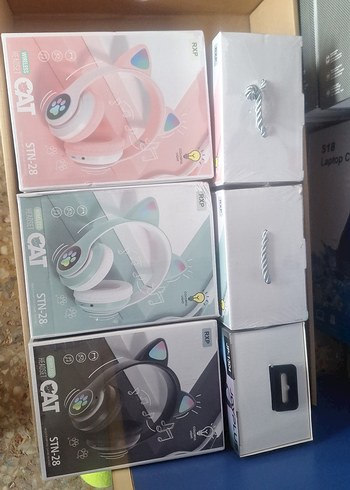 RXP STN-28 Çok Renkli Kedi Kulaklı Kulaklıklar - Görsel 2