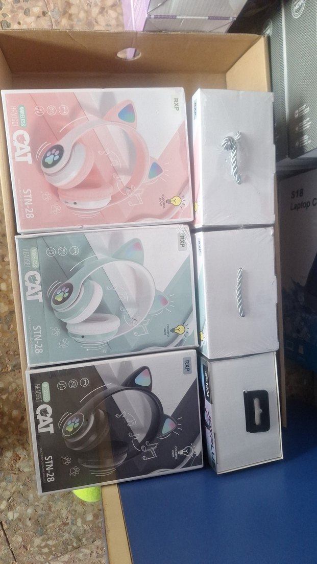 RXP STN-28 Çok Renkli Kedi Kulaklı Kulaklıklar - Görsel 2